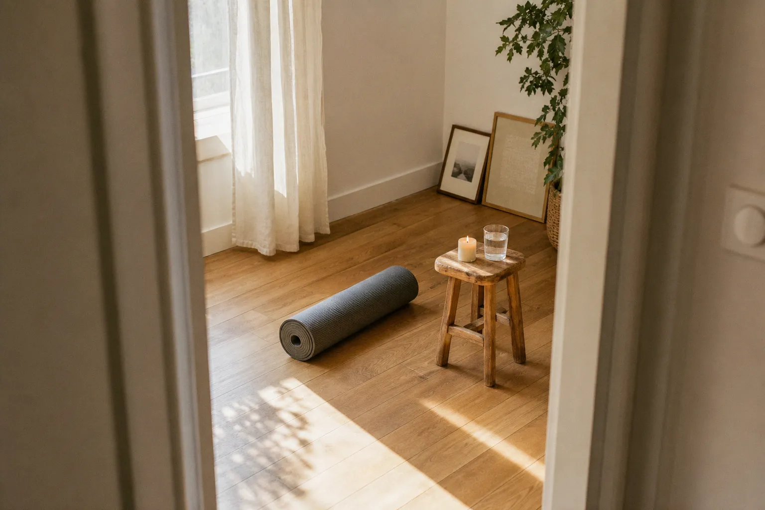 Installation d'un coin yoga chez soi pas à pas