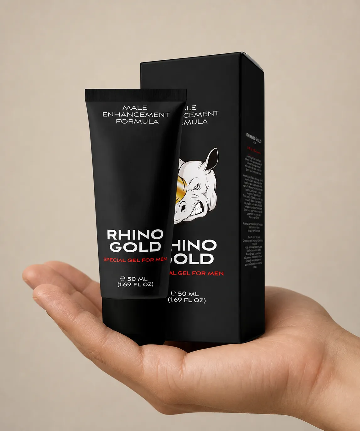 Rhino Gold Gel — le produit en main