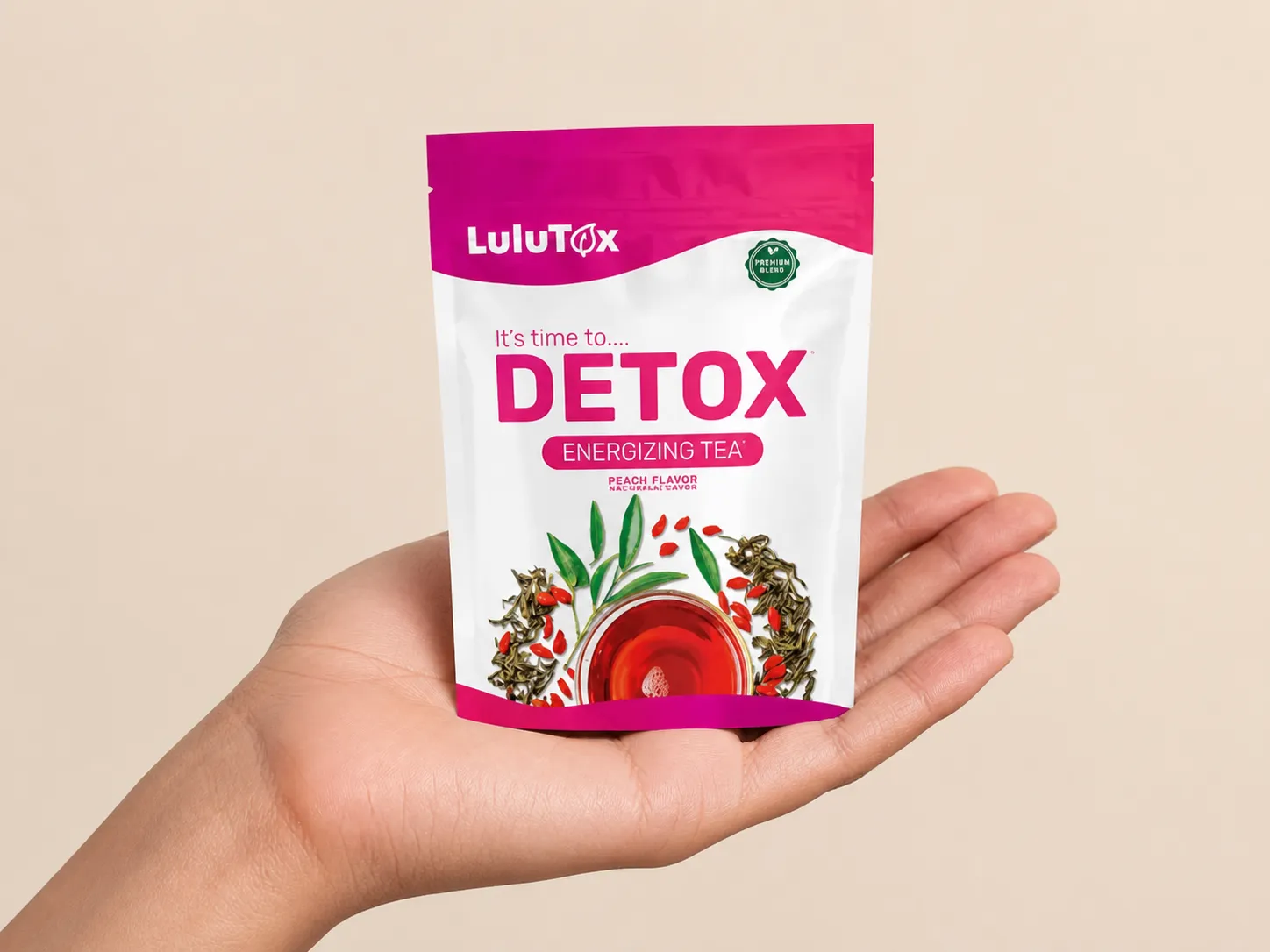 Lulutox Detox Tea HCTC — le produit en main
