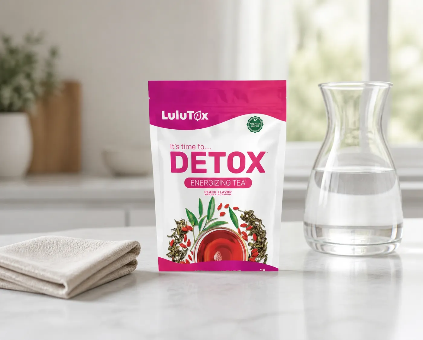 Lulutox Detox Tea — le produit au quotidien