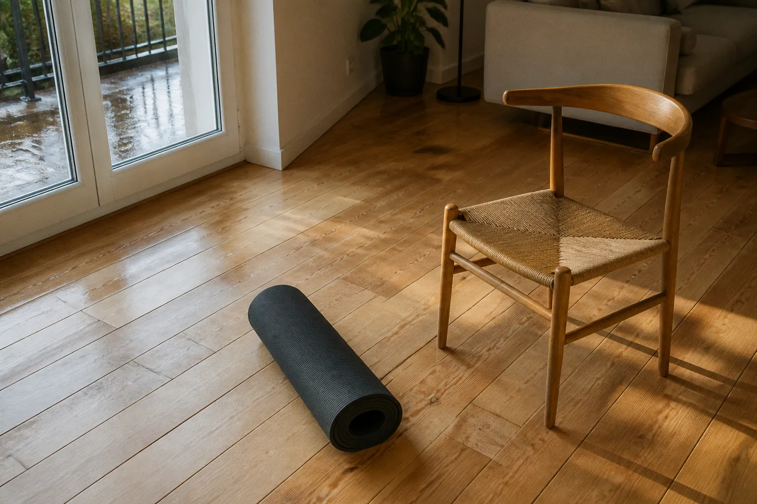 Studio de yoga virtuel : les effets d'un suivi structuré